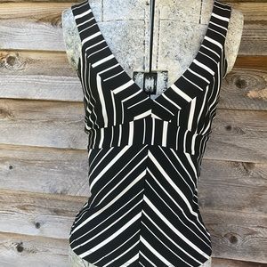 Black and White striped tank top